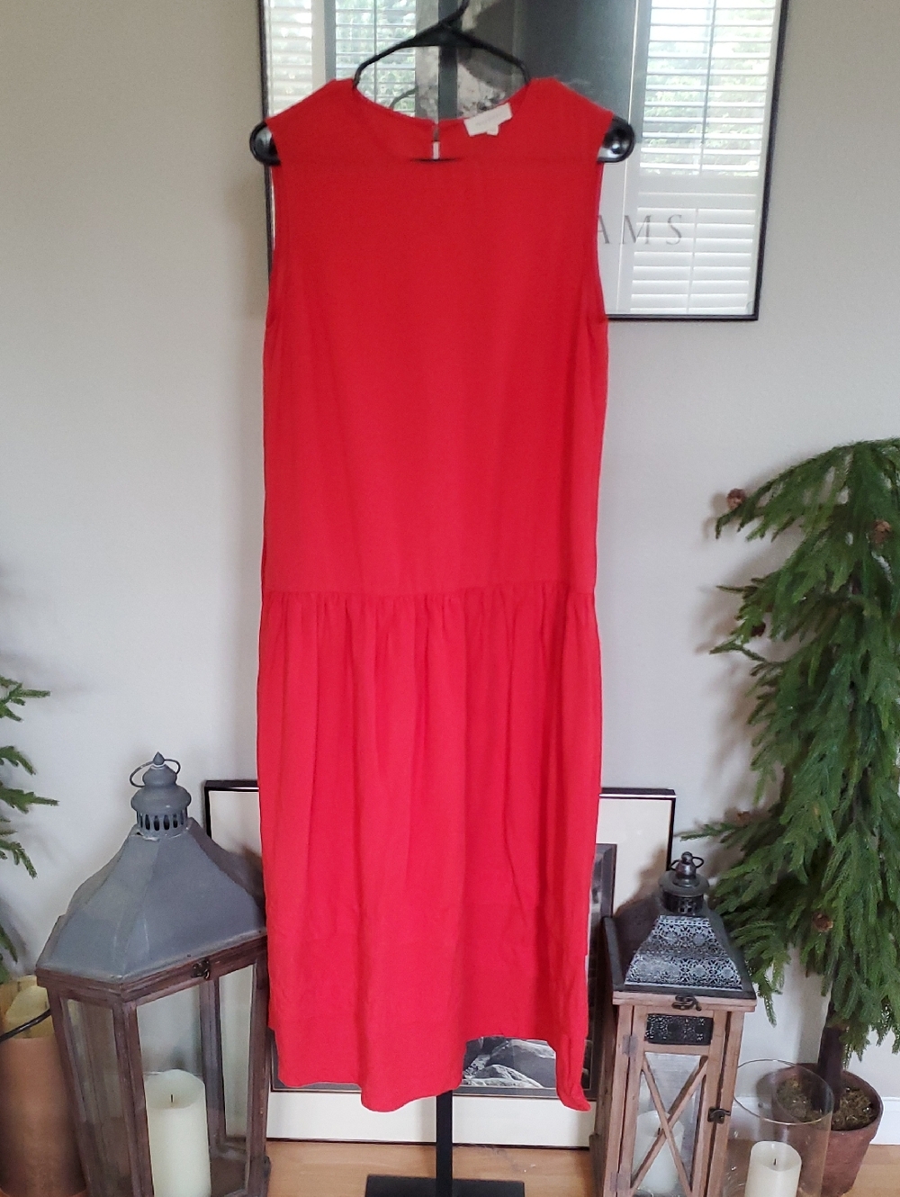 #13 Sleeveless Red Maxi Dress Oversized